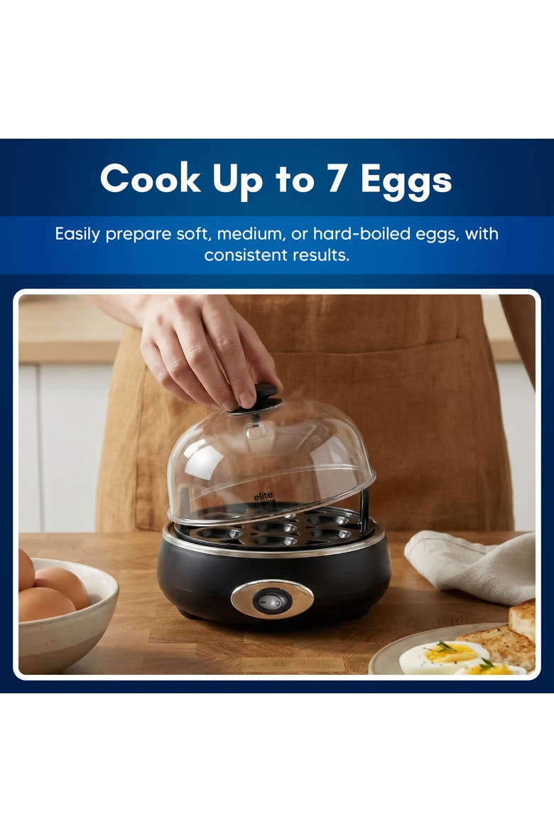 EGC555 Automatic Easy Egg Cooker, 7 Eggs, Alternate, color, Black