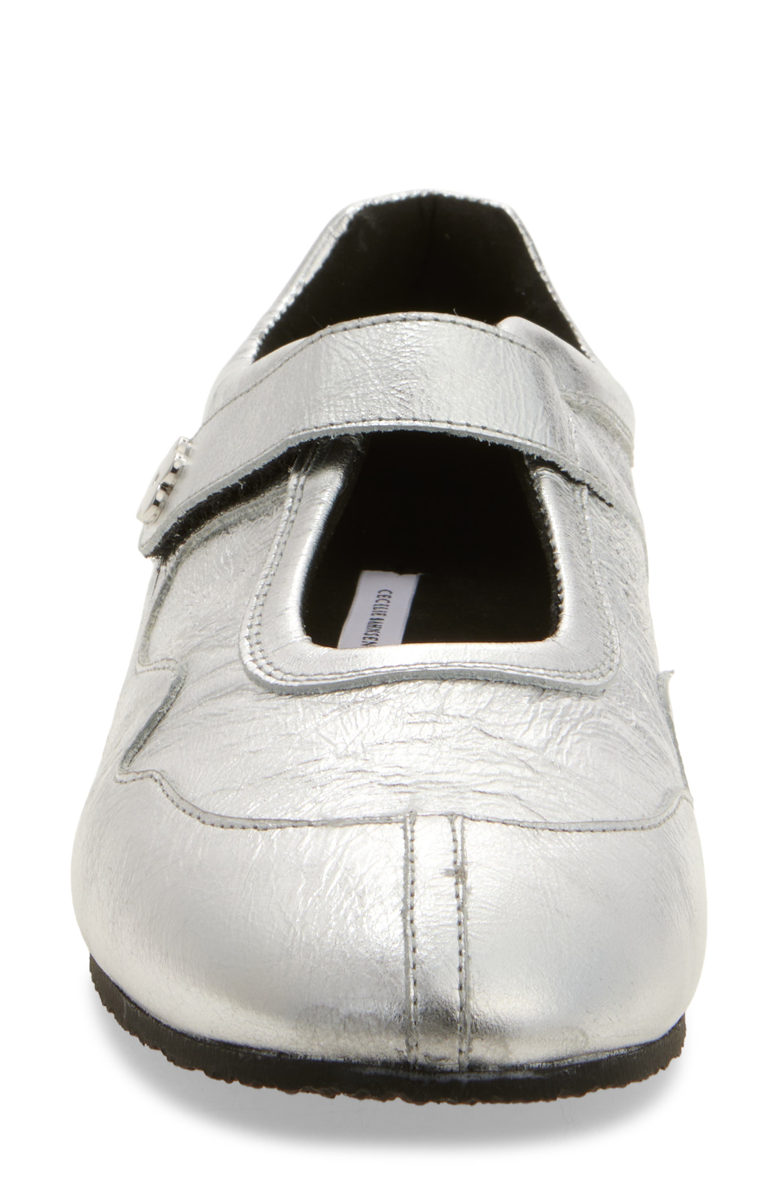 Cecilie Bahnsen Cosmo Sneaker, Alternate, color, Silver Textured Leather