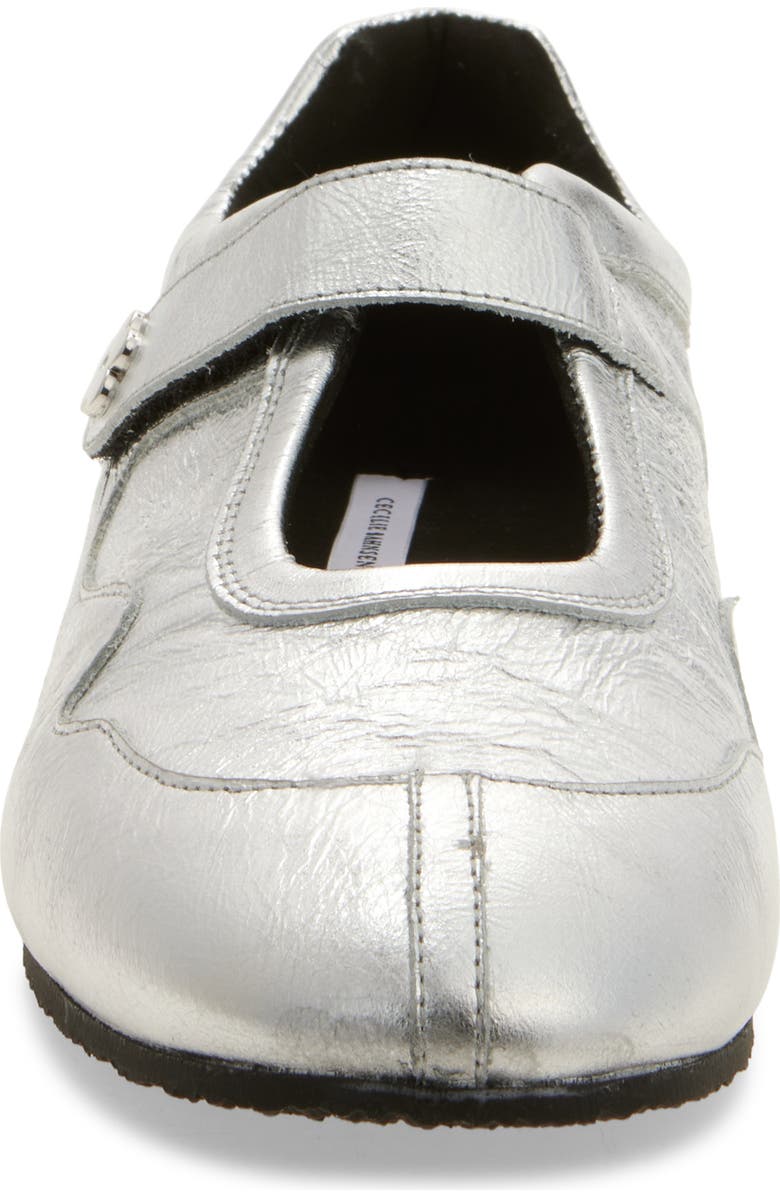 Cecilie Bahnsen Cosmo Sneaker, Alternate, color, Silver Textured Leather