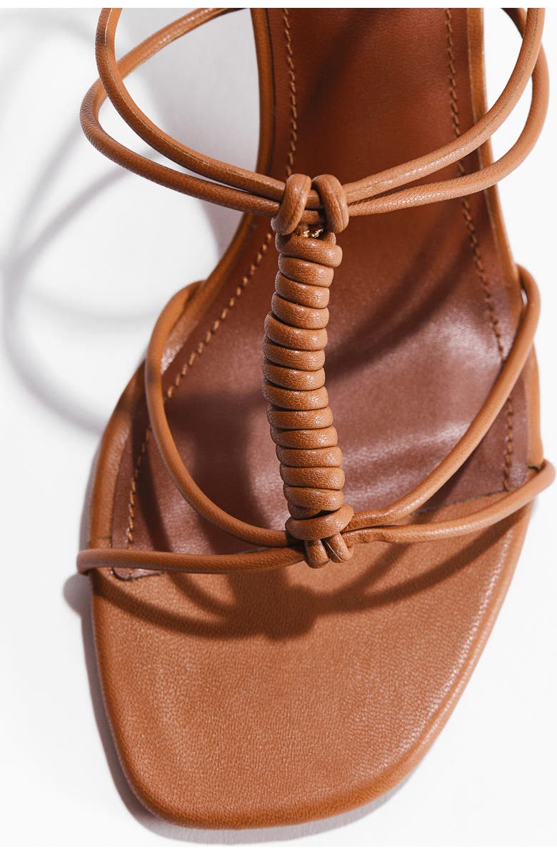 H&M Heeled Strappy Sandals, Alternate, color, Brown