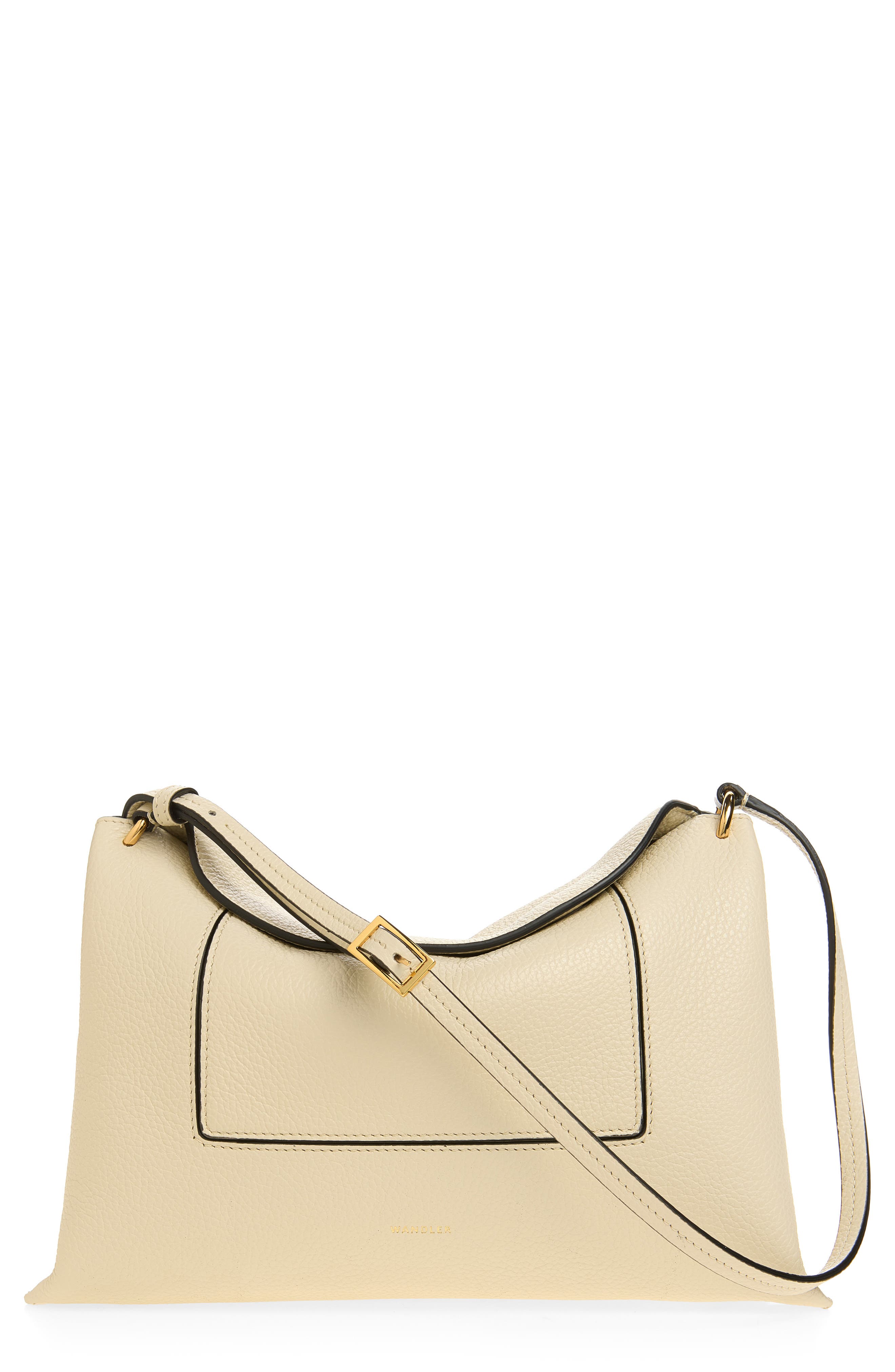Penelope Leather Shoulder Bag, Main, color, WHITE CRUST