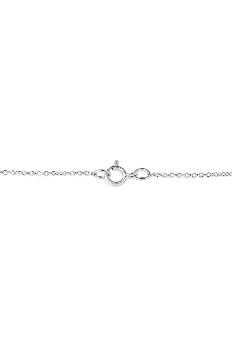 .925 Sterling Silver Pave-Set Diamond Accent Double Curve Pendant Necklace, Alternate, color, White
