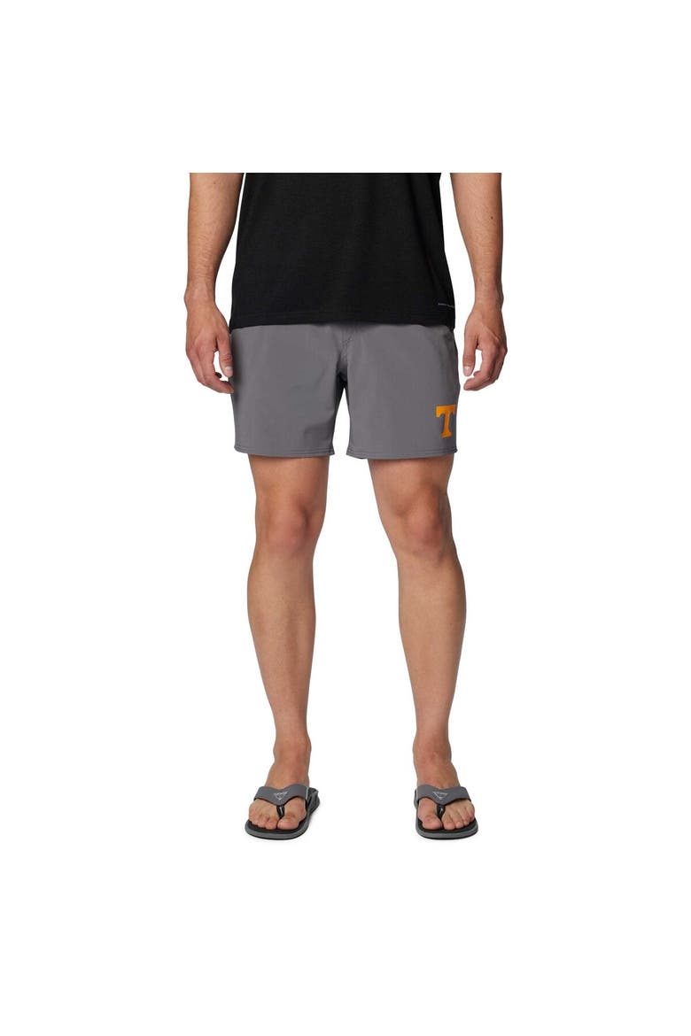 Men's Columbia Gray Tennessee Volunteers PFG Terminal Roamer™ Omni-Shade™ Stretch Shorts, Main, color, Gray