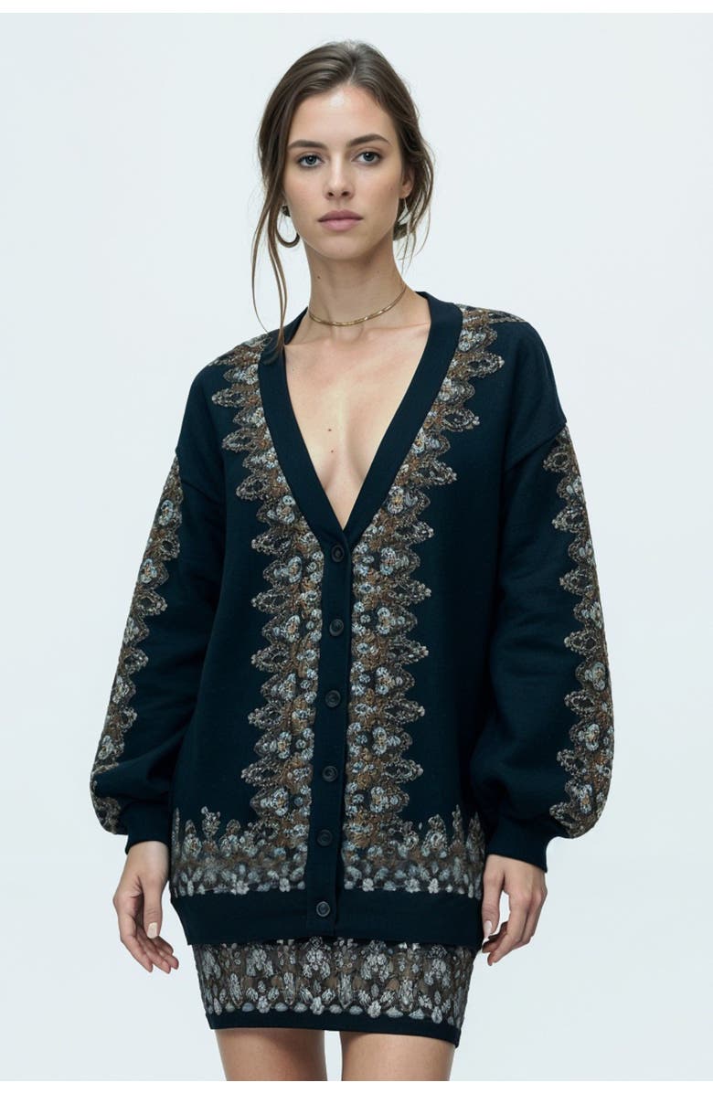 West Of Jocelyn Cardigan, Main, color, Black