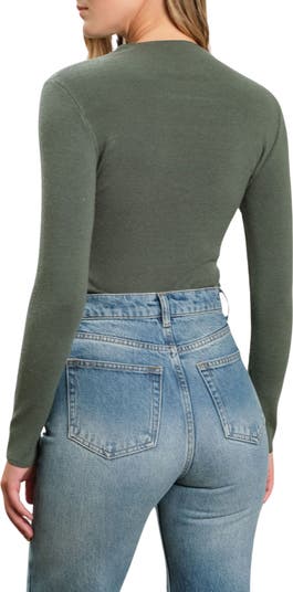 Mock Neck Rib Sweater