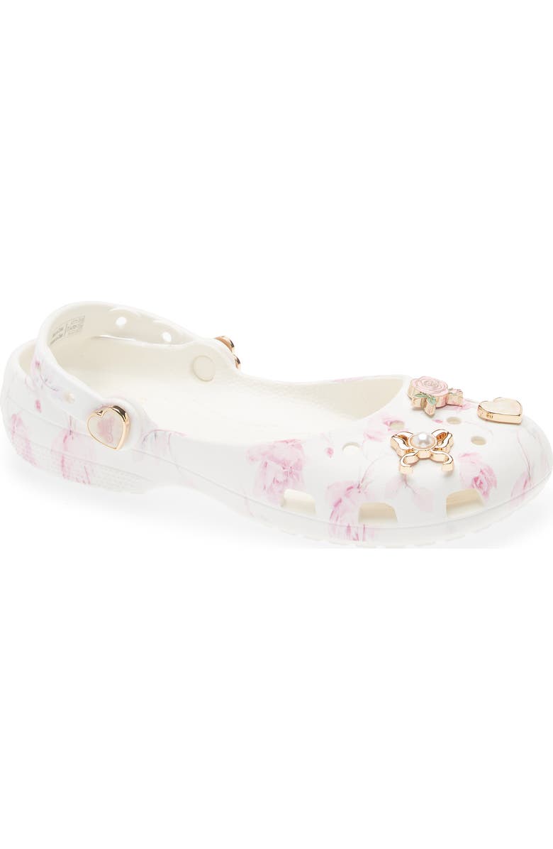 CROCS Kids' Floral Print Ballet Flat, Main, color,