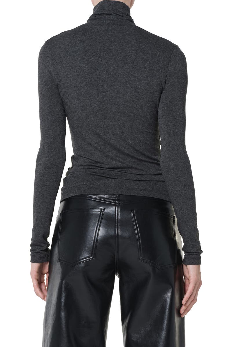 AGOLDE Pascale Turtleneck Top, Alternate, color, Charcoal Heather