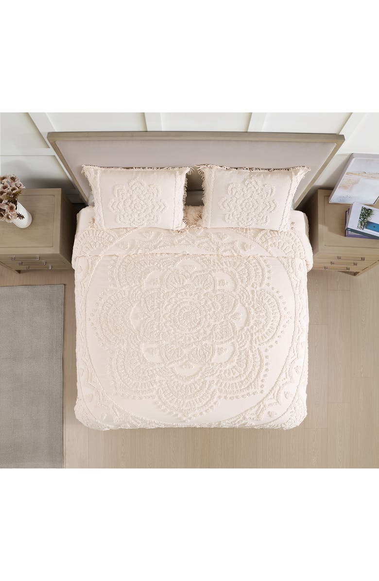 BEATRICE HOME FASHIONS Lotus Chenille Comforter, Alternate, color, Blush