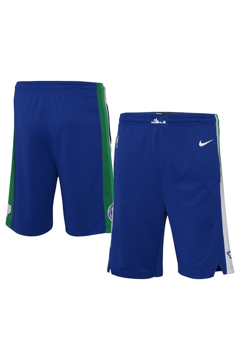 Youth Jordan Brand Blue Dallas Mavericks 2022/23 City Edition Swingman Shorts, Main, color, Blue