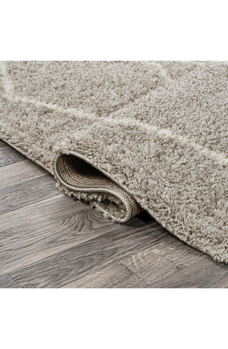 JONATHAN Y Catala Moroccan Diamond Shag Area Rug, Alternate, color, Gray/Ivory