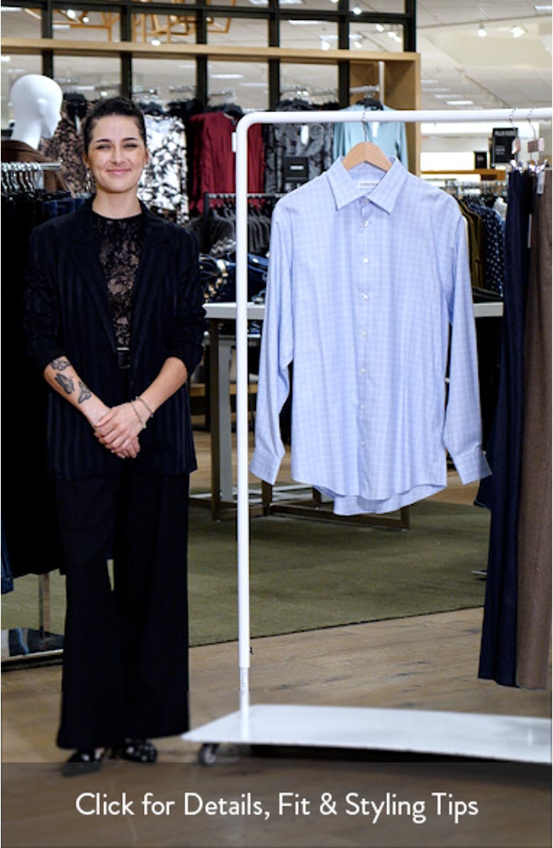 Traditional Fit Check Premium Non-Iron Cotton Dress Shirt, sales video thumbnail