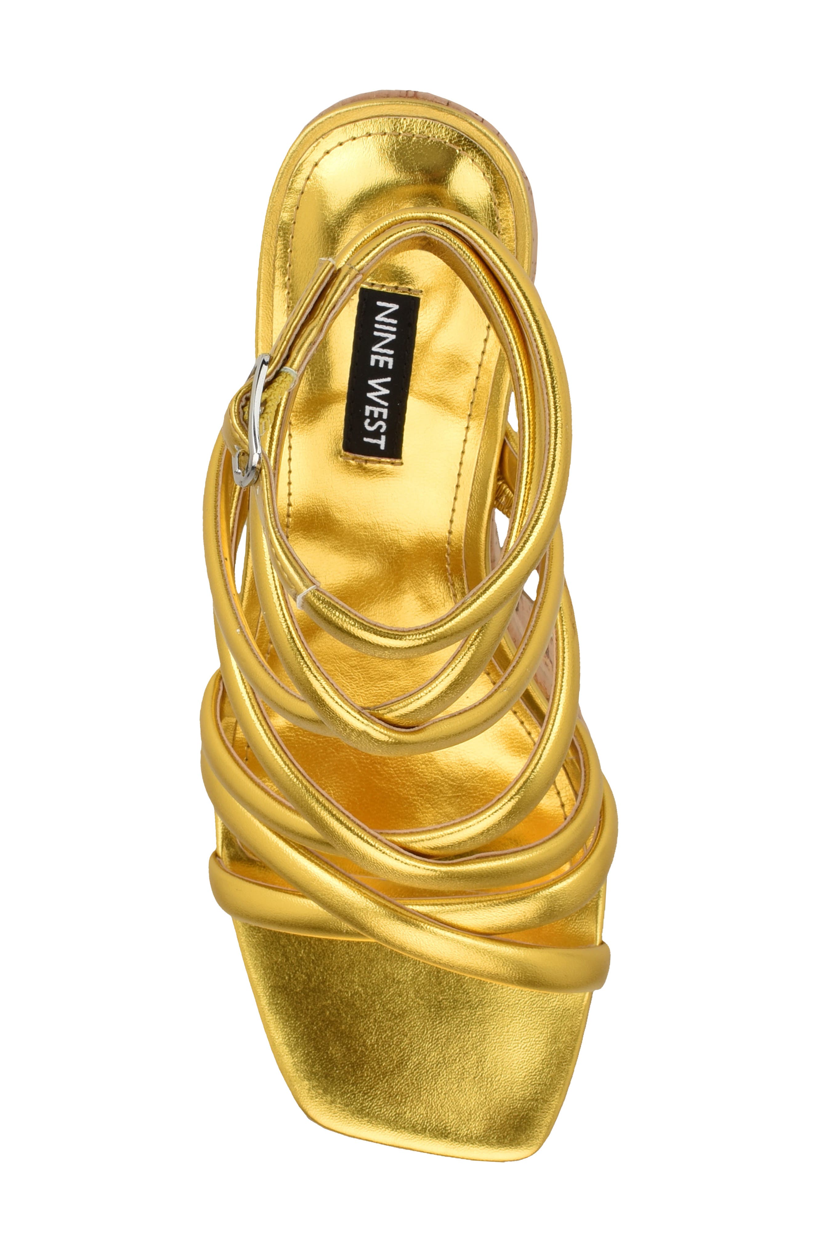 Corke Ankle Strap Platform Sandal, Alternate, color, YELLOW