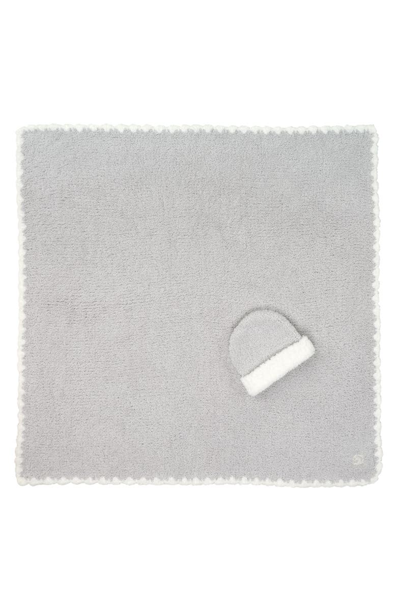 Kashwére Baby Blanket - Trim w/ Cap - Chenilla Classic, Main, color, Soapstone / Creme
