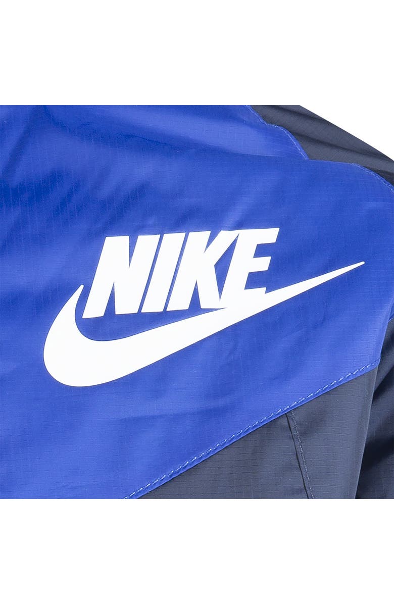 Nike Kids' Camo Print Fleece Lined Windbreaker, Alternate, color, Midnight Navy