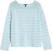 Eileen Fisher Bateau Neck Stripe Sweater