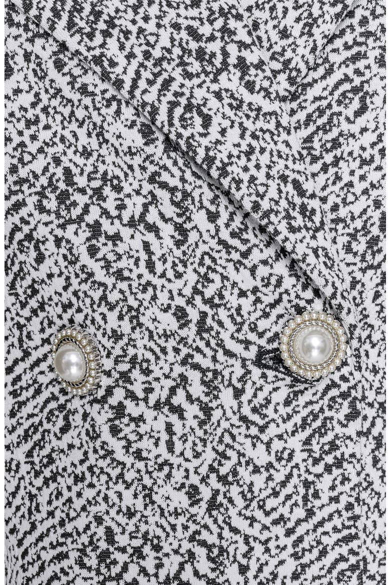 Abstract Jacquard Sheath Dress, Alternate, color, BLACK/ SOFT WHITE