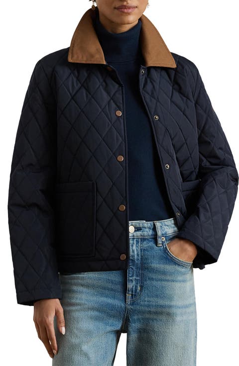 Twill Collar Quilted Jacket