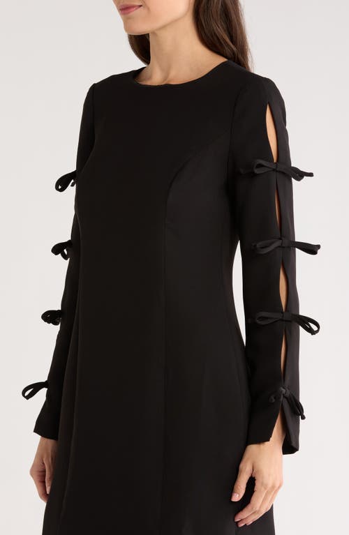 Cece Bow Long Sleeve Sheath Dress In Black