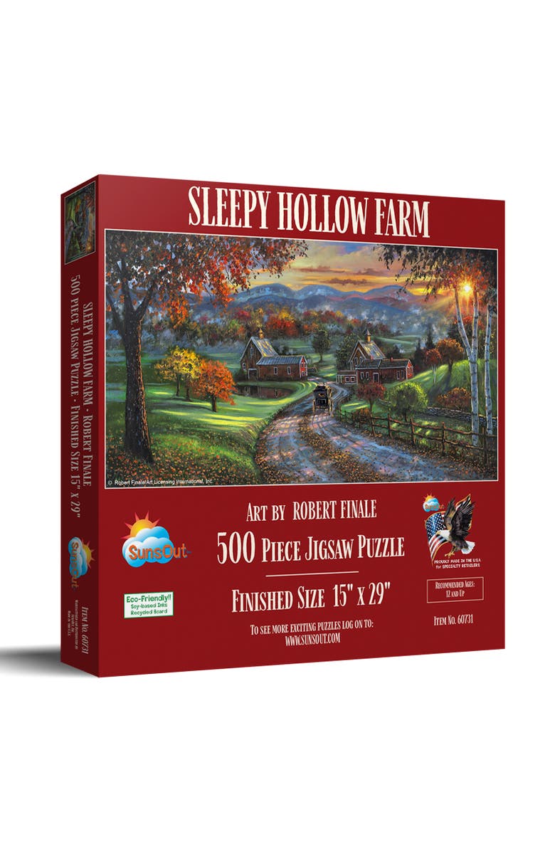Sunsout Sleepy Hollow Farm 500 piece Jigsaw Puzzle for Adults, Main, color, Multicolor