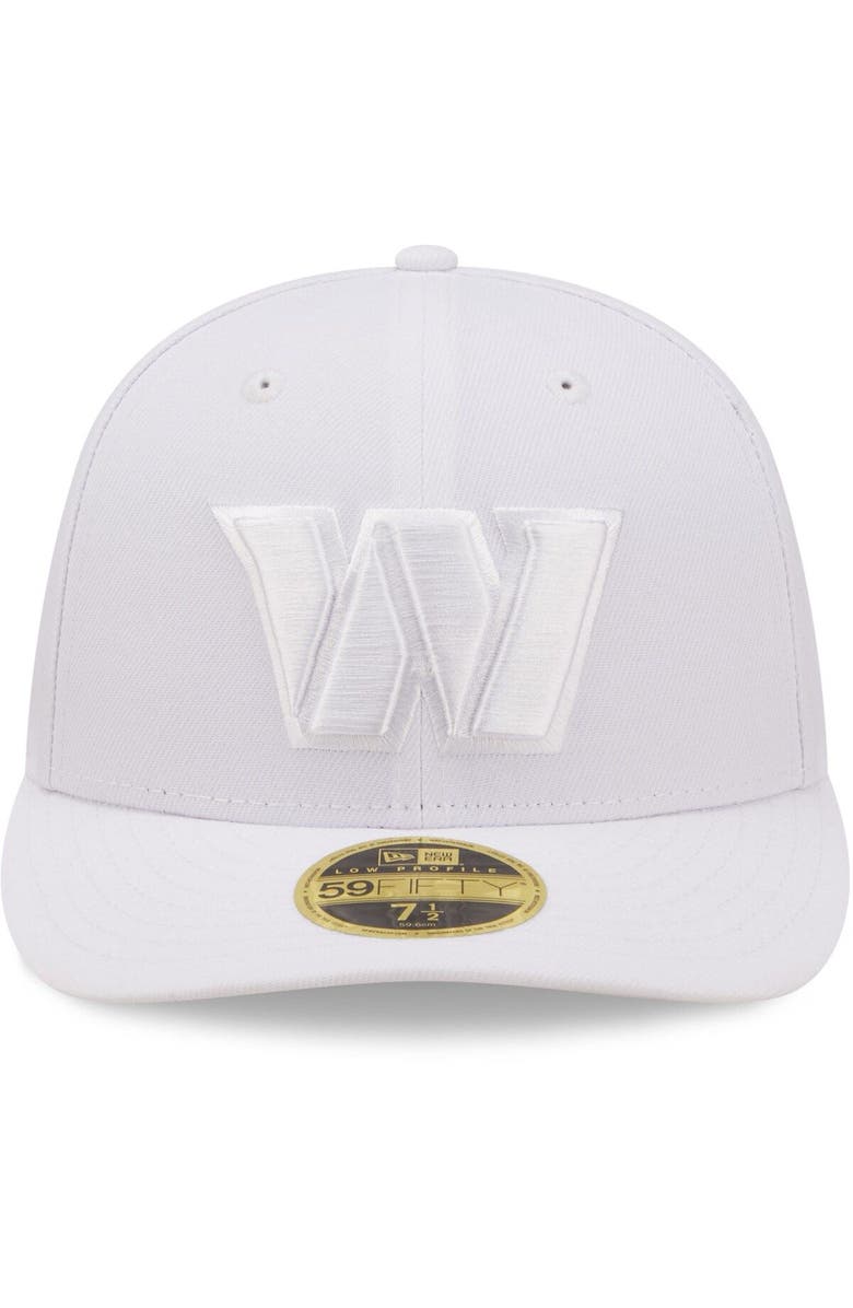 New Era Men's New Era Washington Commanders White on White Low Profile 59FIFTY Fitted Hat, Alternate, color, 