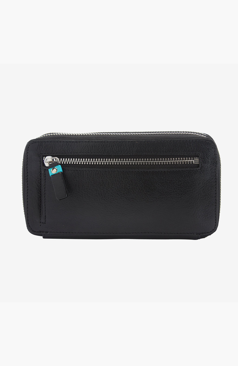 Tusk Siam Double Zip Wallet, Alternate, color, Black / French Blue