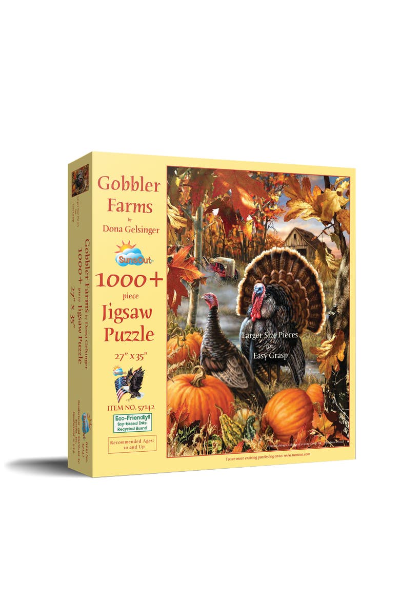 Sunsout Gobbler Farms 1000 piece Jigsaw Puzzle for Adults Large Pieces, Main, color, Multicolor