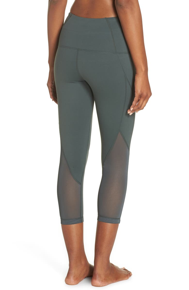 Zella Meditate High Waist Crop Leggings, Alternate, color,