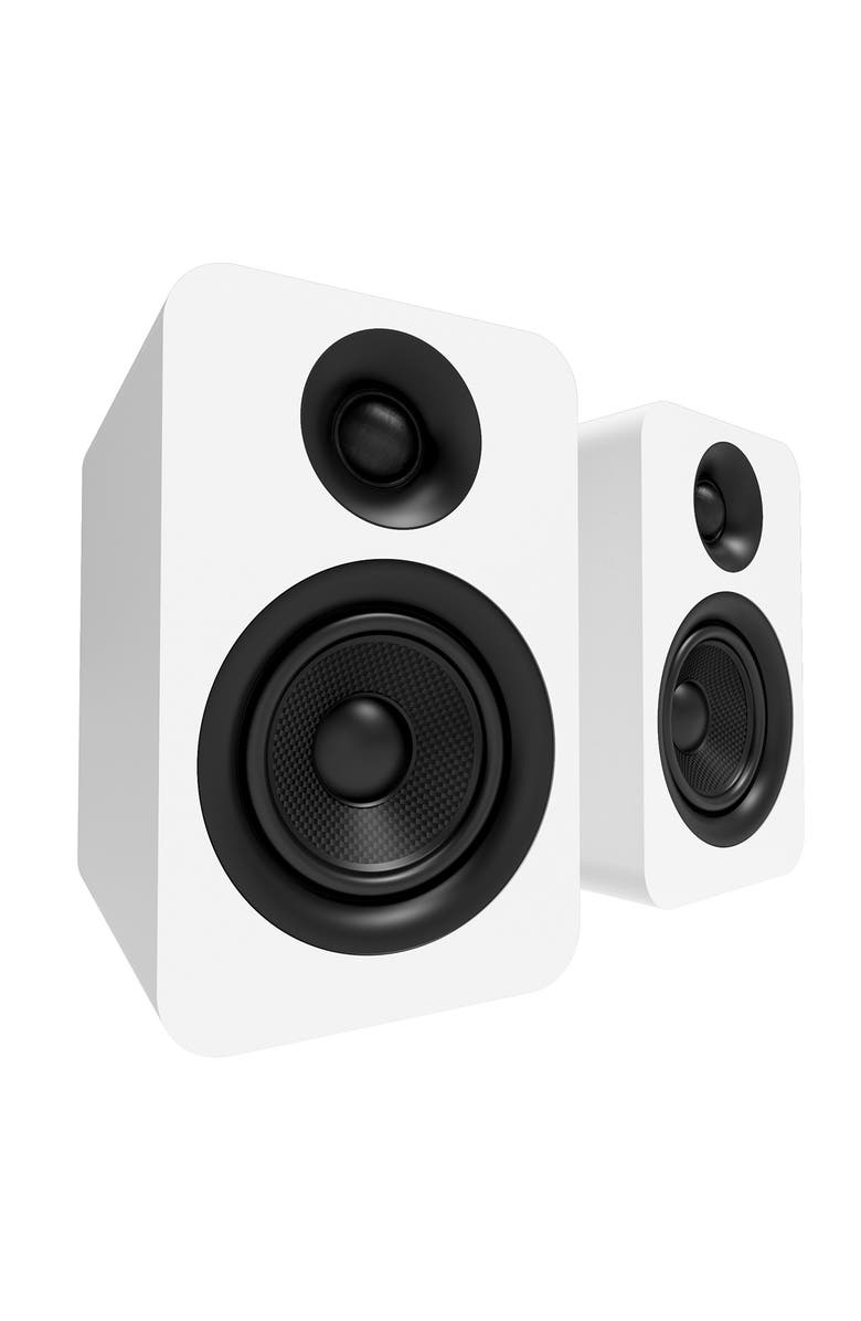 Kanto YUP4 Passive Bookshelf Speakers with 1" Silk Dome Tweeter & 4" Kevlar Woofer - Pair, Alternate, color, White