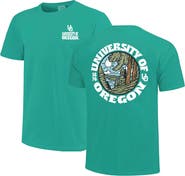 IMAGE ONE Men's Green Oregon Ducks Comfort Colors Thick Lined Landscape T-Shirt