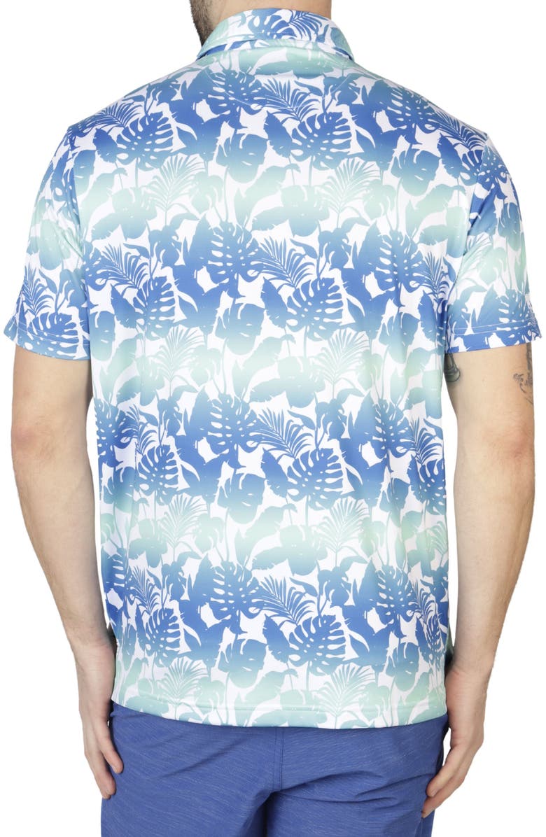TailorByrd Gradient Tropical Print Performance Polo, Alternate, color,