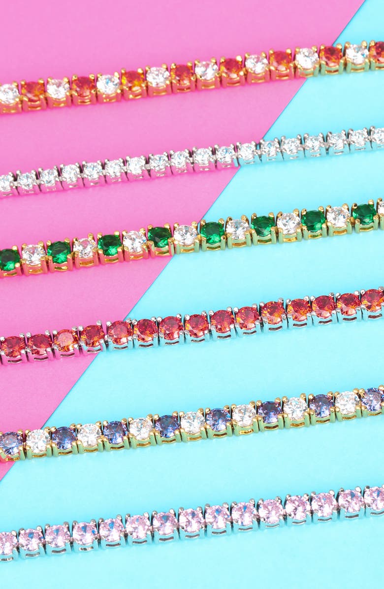 BLING JEWELRY Sterling Silver CZ Tennis Bracelet, Alternate, color, 