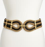 Raina Belts Gladiator Metal And Leather Belt