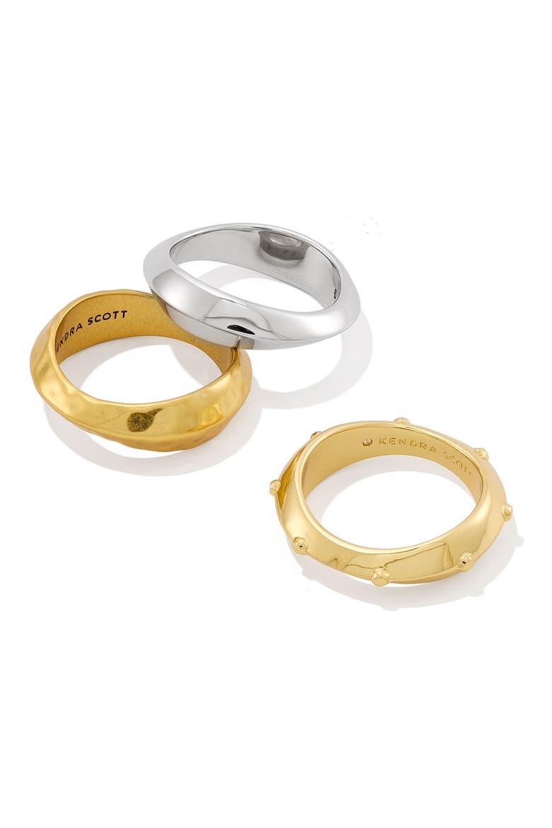 Oakland Set of 3 Mixed Metal Ring, Alternate, color, MIXED METAL 7