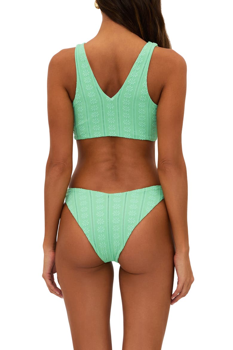 Dallas Tie Front Bikini Top, Alternate, color, SAGE BLOOM JACQUARD