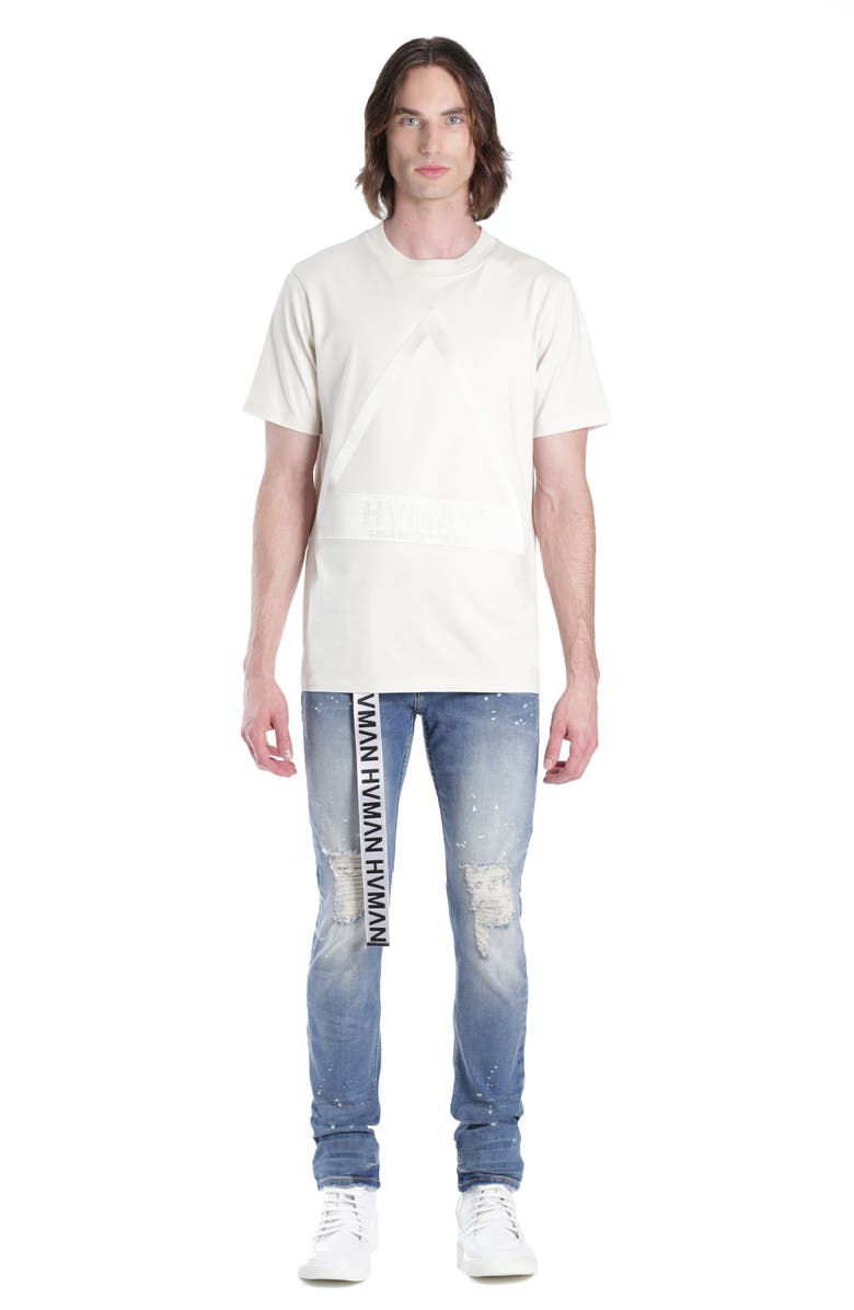 HVMAN Triangle Oversize Cotton Logo Graphic Tee, Alternate, color,