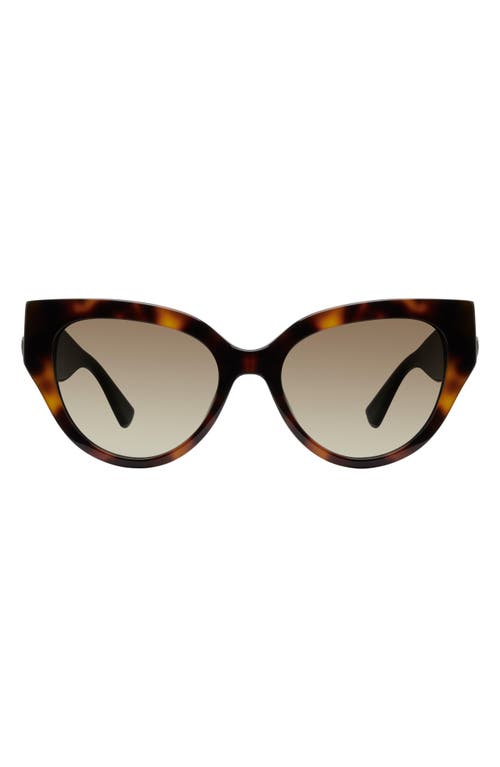 Kurt Geiger London 54mm Cat Eye Sunglasses In Havana/brown Gradient