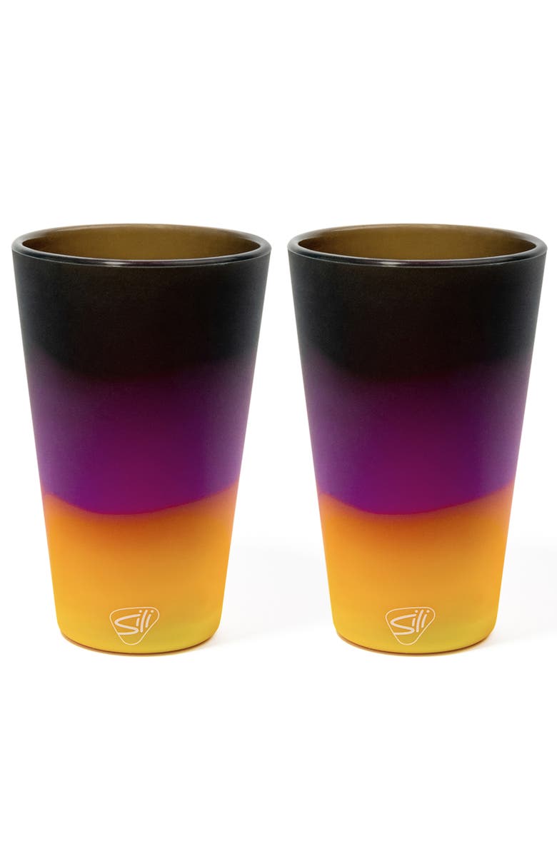 Silipint Silicone 16 oz Pint Glass Set, 2 Pack, Main, color, Multicolored