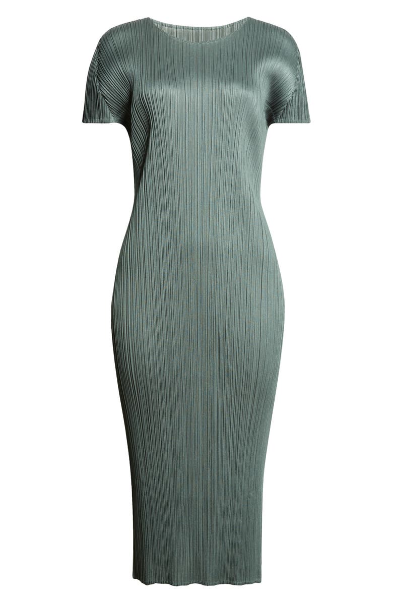 Pleats Please Issey Miyake Monthly Colors June Pleated Midi Dress, Alternate, color, 