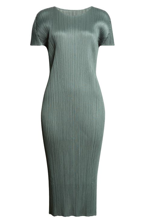 PLEATS PLEASE ISSEY MIYAKE long Dress black 3 Used | eBay