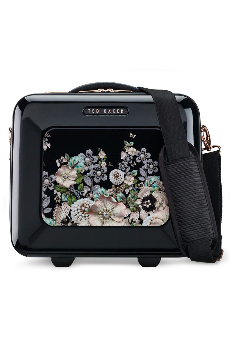Gem Garden Vanity Case, Alternate, color, BLACK