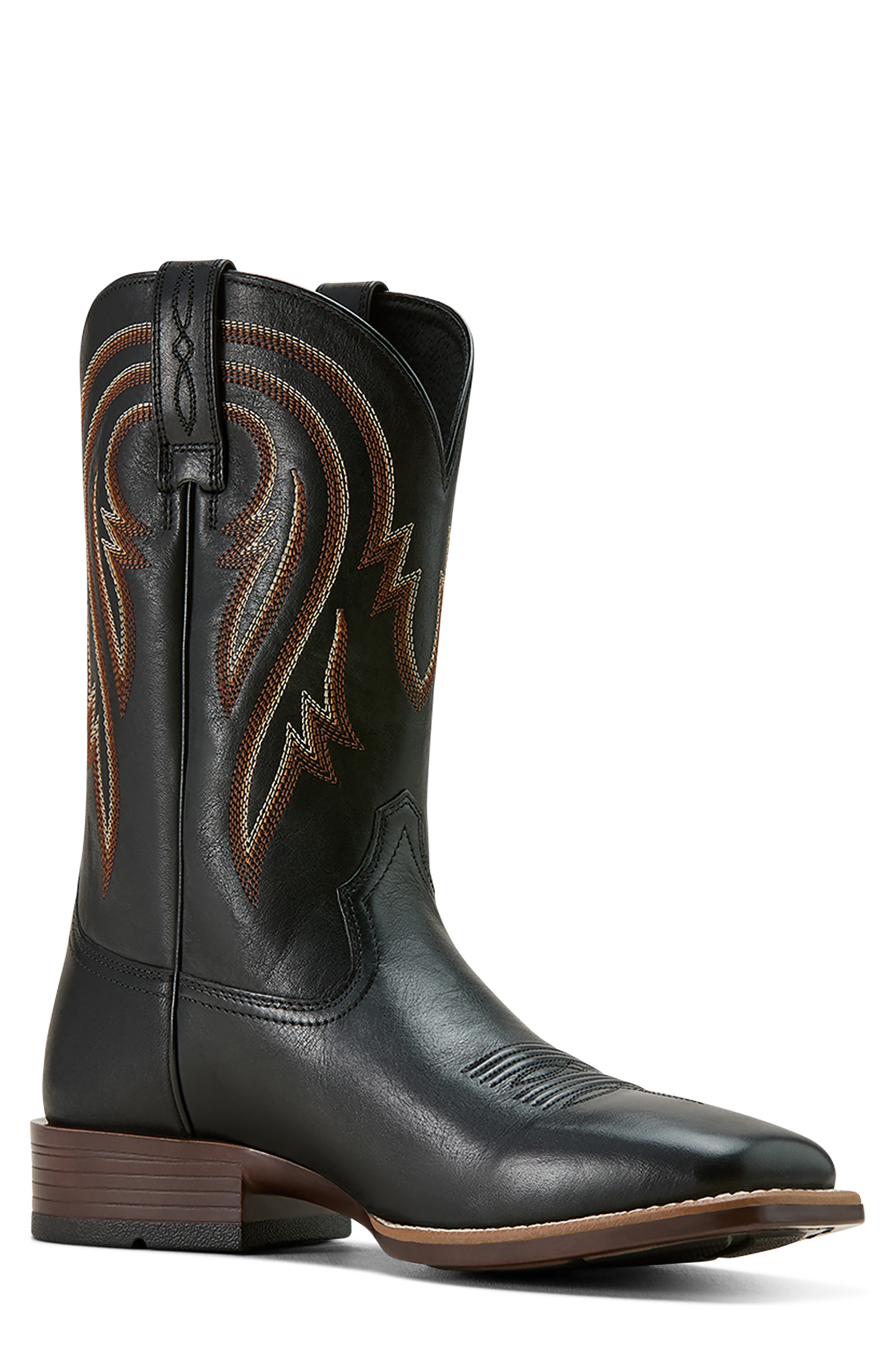 Ariat Plano Cowboy Boot, Alternate, color, Supple Black