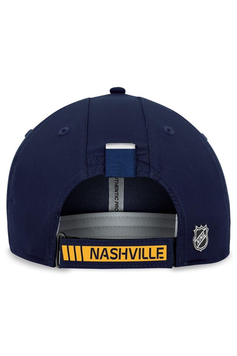 Men's Fanatics Branded  Navy Nashville Predators Authentic Pro Rink Adjustable Hat, Alternate, color, Navy