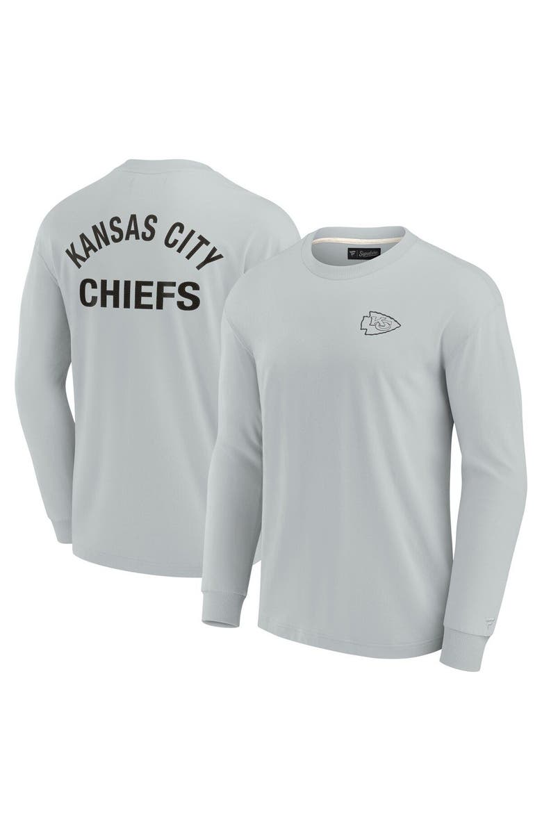 Fanatics Signature Unisex Fanatics Signature Gray Kansas City Chiefs Elements Super Soft Long Sleeve T-Shirt, Main, color, Gray