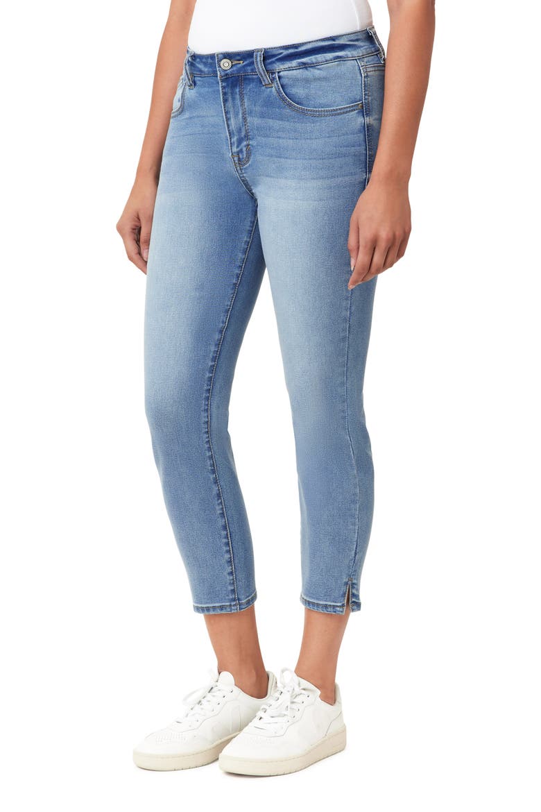Belted Mid Rise Skinny Cropped Jeans, Alternate, color, PELLEGRINI LEOPARD