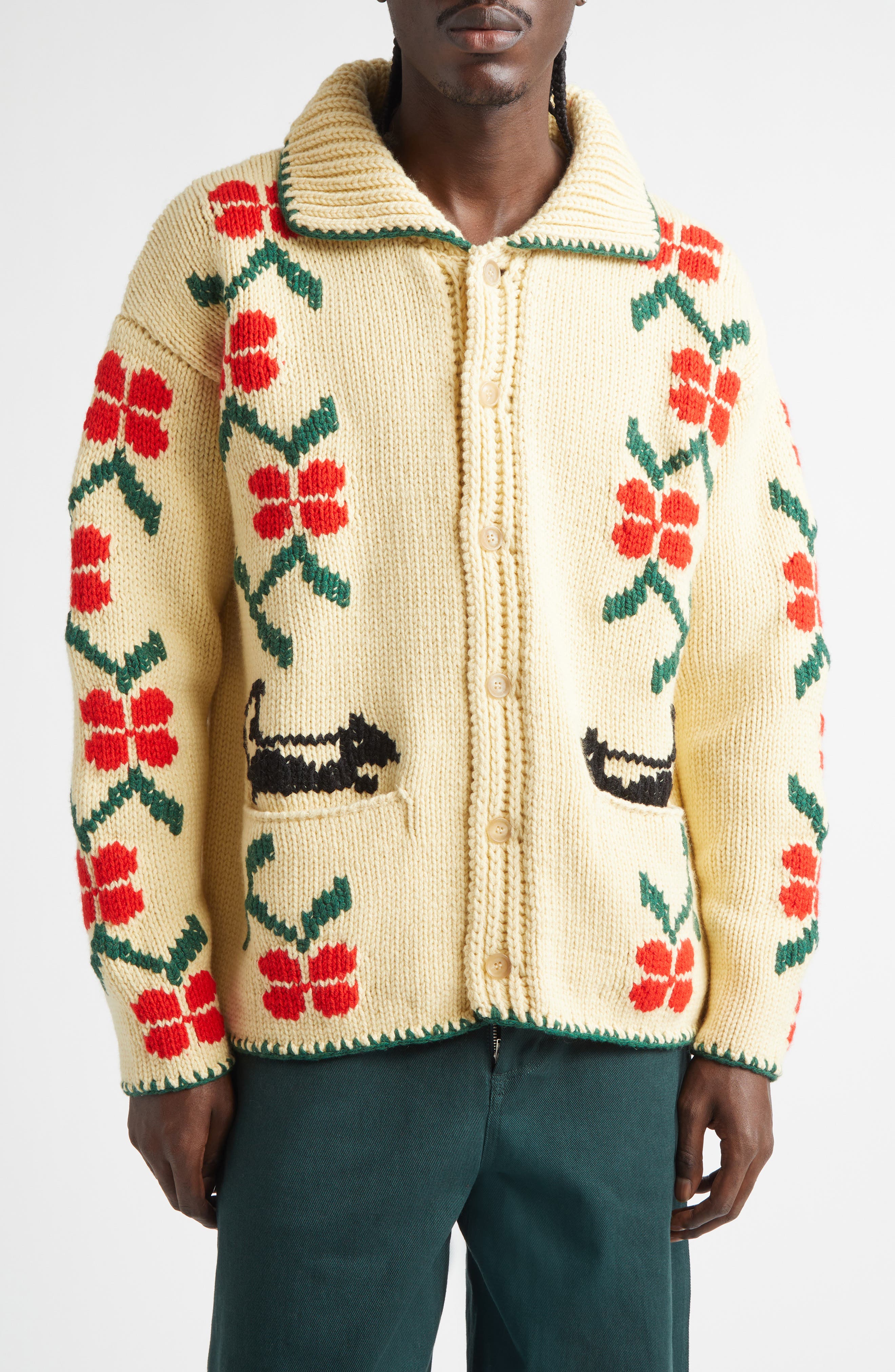 Pirate Ship Virgin Wool Cardigan