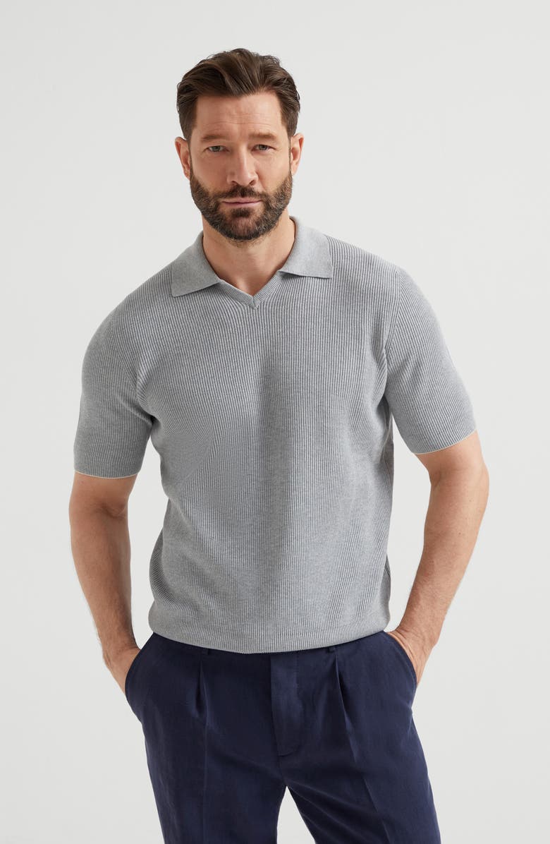 Brunello Cucinelli Polo-style sweater, Alternate, color, 