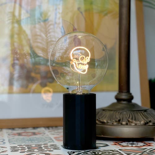Mitb Skull Portable Table Lamp In Green