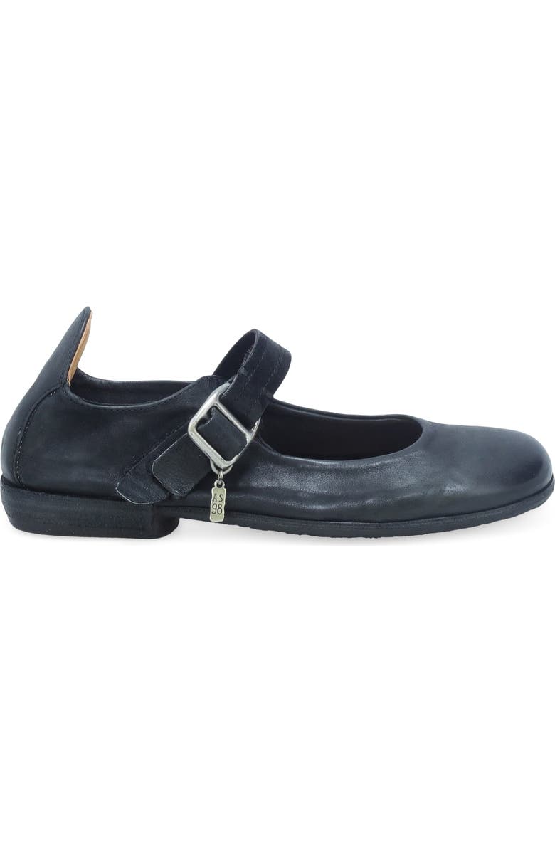 A.S.98 Zaine Mary Jane Flat, Alternate, color, Black
