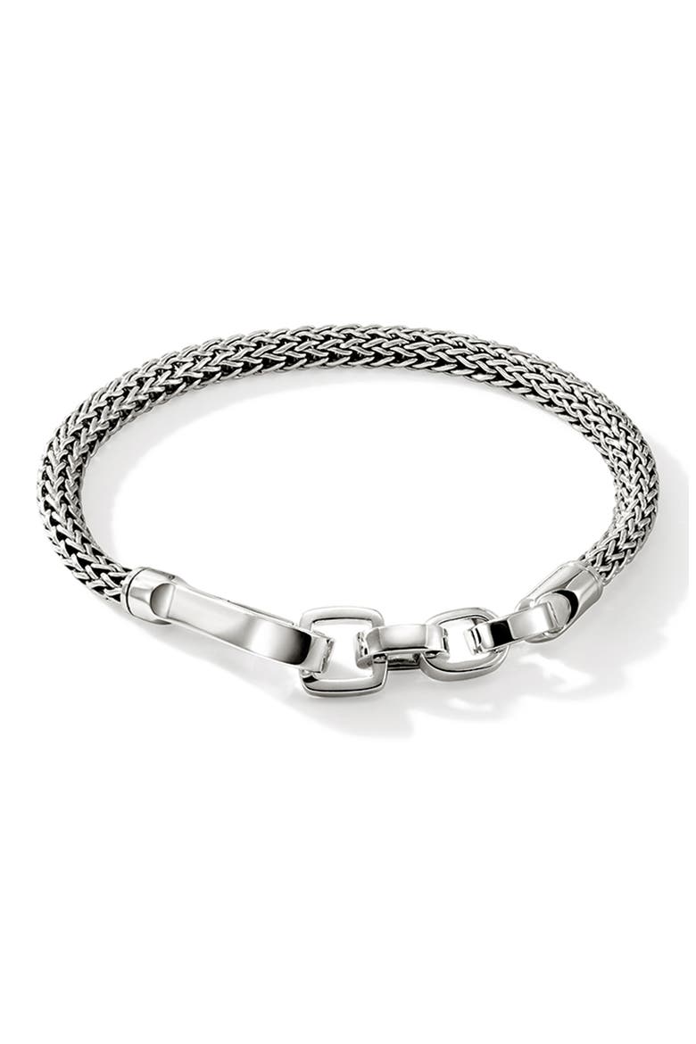 Hook Clasp Bracelet, Sterling Silver, 5mm, Main, color, SILVER