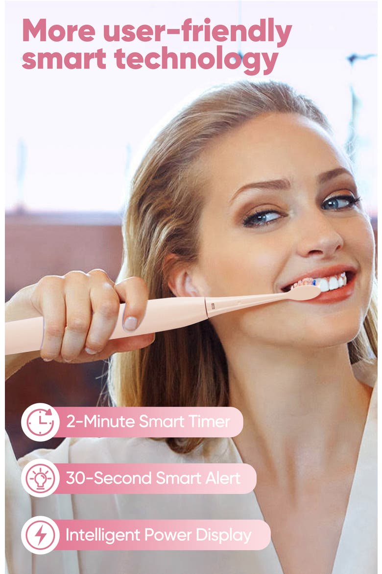 DY156 Electric Toothbrush & Nano-Hydroxyapatite Toothpaste Bundle, Alternate, color, Pastel Pink
